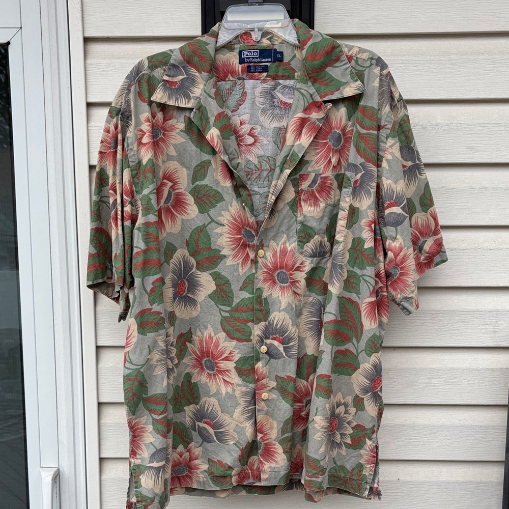 Polo by Ralph Lauren Men’s Floral Linen Blend Shirt-XL